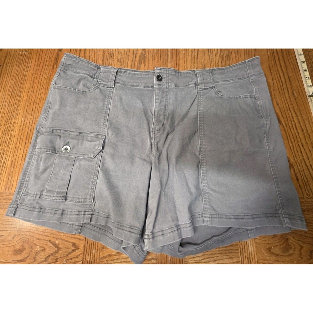 Market & Spurce Gray Cargo Shorts Plus Size 20W